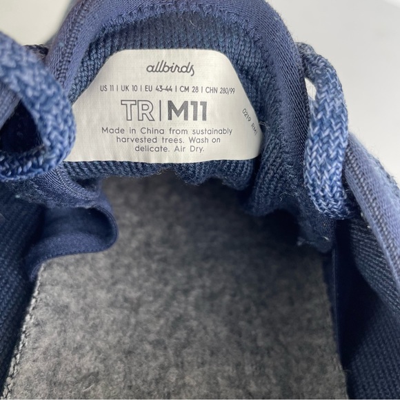 Allbirds Tree Runners Marine Blue Running Athletic Shoes Sneakers - Picture 11 of 12